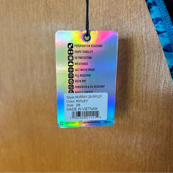 Jolyn Murray Swim Onesie One Piece in Ripley Blue Size 28 - Picture 5 of 10